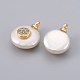 Natural Cultured Freshwater Pearl Pendants PEAR-F008-17G-2