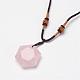 Natural & Synthetic Mixed Stone Pendant Necklaces NJEW-P157-3