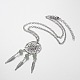 Lega gioielli foglia imposta collane e orecchini SJEW-JS00860-4