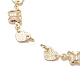 Realizzazione di braccialetti fatti a mano con catena a maglie in ottone con cuore a farfalla AJEW-JB01150-17-2