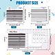 Benecreat 3pcs 3 styles emballage de fil acrylique par pouce guide conseil DIY-BC0006-91-2