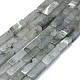 天然石ラブラドライトビーズ連売り  直方体の  12.5~13.5x3~5x3~4.5mm  穴：1mm  約30~32個/連  15.1~15.9インチ（38.5~40.5cm） G-F631-E22-1