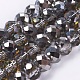 Electroplate Glass Faceted Rondelle Beads Strands EGLA-D020-6x4mm-21-1