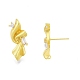 Rack Plating Brass with Clear Cubic Zirconia Stud Earring Findings KK-G437-10MG-3