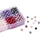 10 Color Eco-Friendly Pearlized Round Glass Pearl Beads HY-PH0010-03-3
