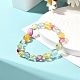 Bracelet extensible de perles de forme libre de quartz naturel pour fille femmes BJEW-JB07064-01-2
