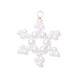 6 шт. 3 подвески в виде стеклянных снежинок PALLOY-JF03950-03-3