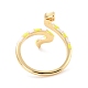Эмалированное кольцо-манжета с запахом змеи для женщин RJEW-C004-25-RS-3