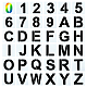 Gorgecraft 36pcs plantillas de letras plantillas de alfabeto de 4 pulgadas plantillas de números de plástico reutilizables para pintar en la pared de madera tela pizarra lienzo DIY-WH0176-77B-1