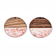 Transparent Resin & Walnut Wood Pendants RESI-T035-24-A01-2