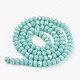 Electroplate Opaque Solid Color Glass Beads Strands EGLA-A034-P4mm-L15-2