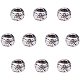 PandaHall 100pcs Large Hole Spacer Beads Tibetan Alloy Antique Silver European Rondelle Spacers For Bracelet Necklace DIY Jewelry Making PALLOY-PH0005-31-1