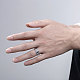 ファッショナブルな316リットルチタン鋼ワイドバンドリング  男性のための分厚いリング  分厚いリング  ステンレス鋼色  usサイズ8（18.1mm） RJEW-BB07142-8-5