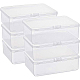 Benecreat 18 Packung 2.5x1.73x0.78 Rechteck durchsichtige Kunststoffperlen Aufbewahrungsbehälter Box Case mit Deckel für Ohrstöpsel CON-BC0005-94-1