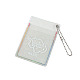 2-карманный пластиковый блестящий брелок на рукаве для фотокарты ZXFQ-PW0001-088D-1
