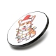 クリスマステーマ合金ブローチ  犬のピン  ホワイトスモーク  30x2mm JEWB-R019-01-3