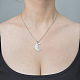 201 collier pendentif croissant de lune en acier inoxydable NJEW-OY002-12-2