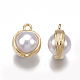 Abs de plástico imitación perla encantos KK-T038-450G-2
