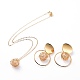 Boucles d'oreilles pendantes et colliers pendentifs ensembles de bijoux SJEW-JS01050-1