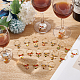 NBEADS 24 Pcs 12 Styles Wine Glass Charms AJEW-AB00054-5