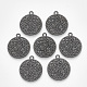 Smooth Surface Alloy Pendants PALLOY-T067-42MB-1