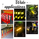 Gorgecraft 3 Rollen reflektierendes Warnband rot gelb hochintensiver wasserdichter Reflektor Sicherheitsband Markierungsband für LKW-Anhänger (rot) DIY-GF0005-71C-7
