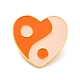 Сердце с эмалированной булавкой с рисунком инь-ян JEWB-O007-A02-1