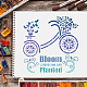Plantillas de plantillas de pintura de dibujo reutilizables de plástico DIY-WH0172-189-6