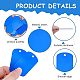 BENECREAT 30 Packs Blue Shield Shape Stamping Blanks with 3.5mm Hole Aluminum Blank Pendants for DIY Decorative Craft Pet Dog ID Tags ALUM-BC0001-67-4