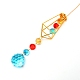 Colorful Glass Hanging Crystal Pendant Ornament HJEW-TAC0012-19-2