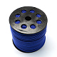 環境に優しいフェイクスエードコード  フェイクレース  グリッターパウダー付き  ブルー  2.7x1.4mm  約100ヤード/ロール（300フィート/ロール） LW-Q003-11-2