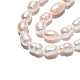 Hebras de perlas de agua dulce cultivadas naturales de grado aa PEAR-N013-05D-4