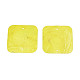 スプレー塗装カピスシェルペンダント  正方形  ミックスカラー  43x43x1~2mm  穴：2mm SHEL-N026-174-3