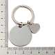 Mother's Day Gift 201 Stainless Steel Heart with Word Mom Keychains KEYC-E040-01P-03-3