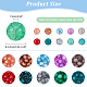 NBEADS About 460 Pcs 6mm Crackle Glass Beads DGLA-NB0001-04-2