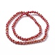 Chapelets de perles en verre opaque de couleur unie GLAA-E036-11E-3