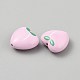 Непрозрачные акриловые бусины с принтом в виде сердца FIND-CJC0028-11A-2