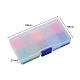 8000個10色蛍光色ガラスラッパビーズ  シードビーズ  焼き付け塗料  丸い穴  ミックスカラー  1.5~2x1~2mm  穴：0.8mm  1000個/カラー SEED-YW0001-32-6