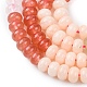 Нити градиентных бусин из натурального белого нефрита G-NH0006-A10-01-5