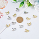 DICOSMETIC 40Pcs 2 Colors Heart Pendants Platinum Golden Valentine Heart Charms Love Crystal Charms Rhinestone Heart Charms Alloy Rhinestone Pendants for Jewelry Making FIND-DC0002-96-3