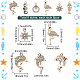 Sunnyclue 36 pièces 6 pendentifs en alliage de placage uv de style ALRI-SC0001-32-2