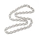 Clear Cubic Zirconia Teardrop Link Chain Necklace NJEW-E074-01P-2