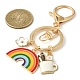 Teachers' Day Rainbow Alloy Enamel Keychains KEYC-TA00024-01-3