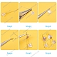 Sunnyclue diy kit de fabrication de boucles d'oreilles pendantes imitation jade DIY-SC0018-50-4