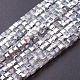 Half Plated Faceted Cube Electroplate Glass Beads Strands X-EGLA-D018-3x3mm-19-1