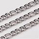 304 Stainless Steel Figaro Chains STAS-K001-32-3mm-25m-1