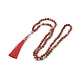 Tassel Pendant Necklaces NJEW-JN02215-02-1