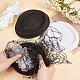FINGERINSPIRE 2 Pcs Stewardess Pillbox Hat Black & White Oval Pillbox Hat Base with Flower Lace Fascinator Hat Base 6.5x5.7x0.7inch Polyester Millinery Women Hat Material Supply for DIY Party Hat FIND-FG0002-68-3