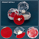 Chgcraft 40 個赤透明プラスチックリングボックスクリスタルイヤリングジュエリー収納ボックスリングを保管するためのフォーム付きジュエリーイヤリング結婚式のプロポーズバレンタインデー  1.5×1.5インチ CON-CA0001-020-6