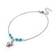 Bracelets de cheville synthétiques turquoise AJEW-AN00234-04-1